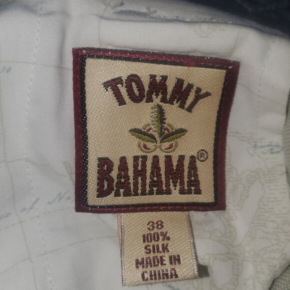 Vintage Tommy Bahama Men's Size (36x8) Shorts Tan Pleated 100% Silk Relax Line - Picture 3 of 9